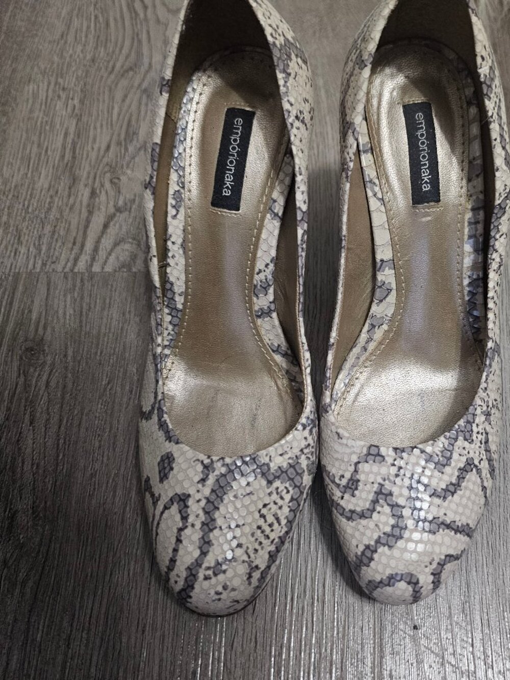 Brazilian Snakeskin High-Heeled Pumps - Size 7 (European 36)